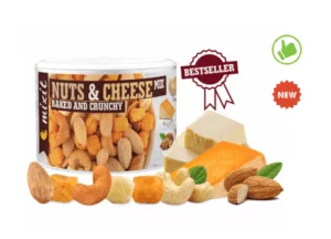 NUTS & CHEESE : MIX PRAŻONYCH ORZECHÓW I CHRUPIĄCYCH SERÓW