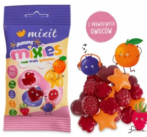 OWOCOWE MIXIES - NATURALNE CUKIERKI ŻELKI MIX SMAKÓW
