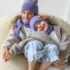 CZAPKA I KOMIN WEŁNA MERINO LILIA - obrazek 3