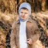 KOMIN DZIECIĘCY WEŁNA MERINO - NIEBIESKI - obrazek 2