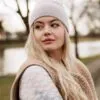 CZAPKA DAMSKA WEŁNA MERINO - PIASKOWA - obrazek 2